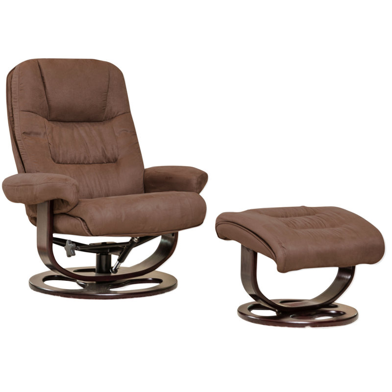 Latitude Run Roberge 88Cm Wide Manual Swivel Ergonomic Recliner with